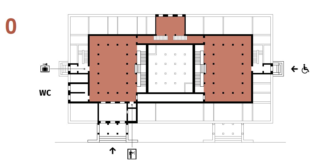 Gezeichneter Plan des Erdgeschosses